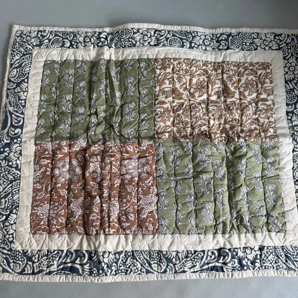 New Company Store Cotton Deepti Patchwork Quilted Multi Cotton Sham, Standard